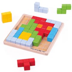 Wooden Pattern Puzzle Block