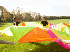 Fluorescent Multicoloured Parachute 